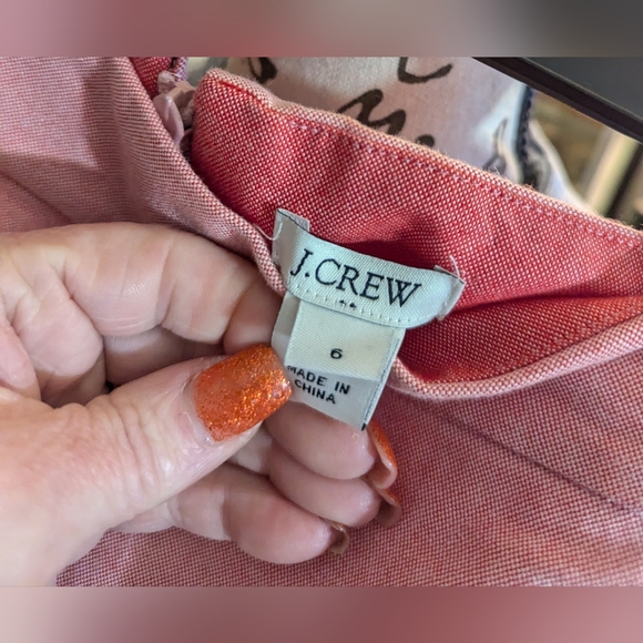 LN EUC 🩷 J. CREW 🩷 2-Tone Pink Cotton Midi Sirt 😍 FAUX WRAP FLUTED SZ 6 or 8 - Picture 5 of 8